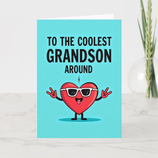 Coolest Grandson Around Card (Front)