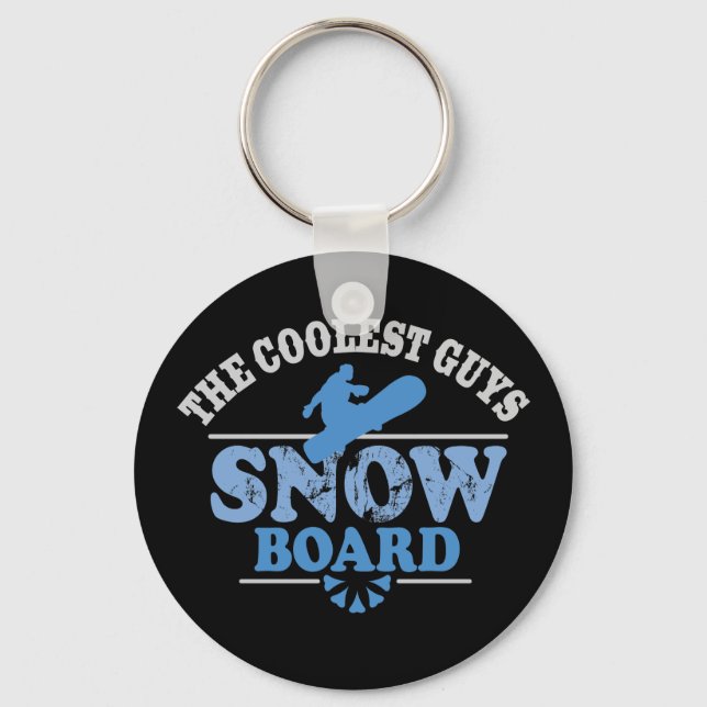 Coolest Guys Snowboard Keychain (Front)