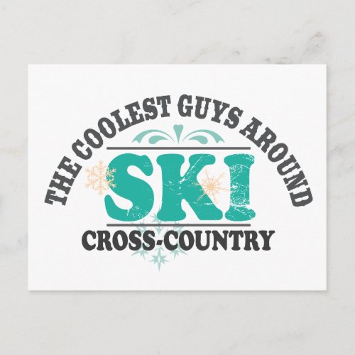 Coolest Guys XC Ski Postcard