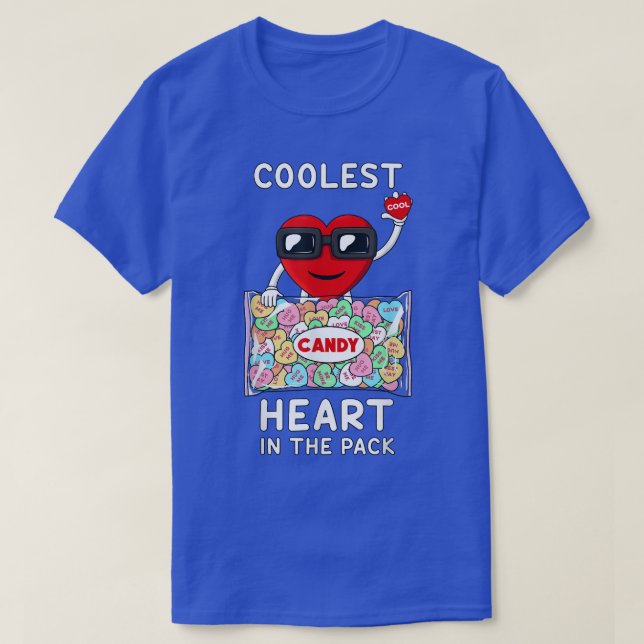 Coolest Heart In The Pack Funny Valentines Day Tod T-Shirt (Design Front)