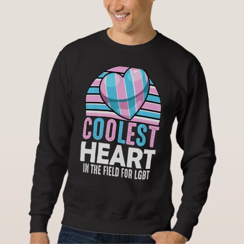 Coolest Heart Lgbt Q Retro Transgender Pride Trans Sweatshirt