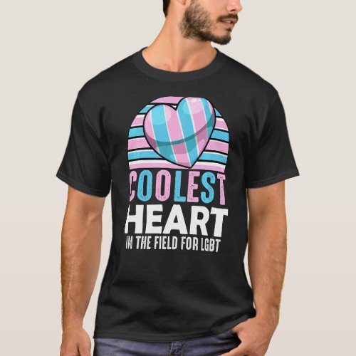 Coolest Heart Lgbt Q Retro Transgender Pride Trans T_Shirt