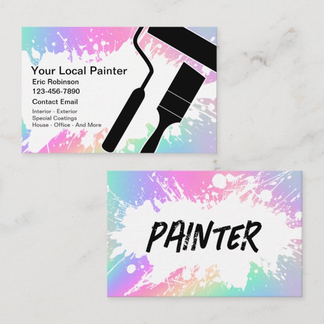 Coolest House Painter Business Cards (Front/Back)