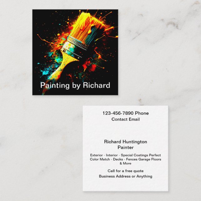 Coolest House Painting Business Cards Unique (Front/Back)