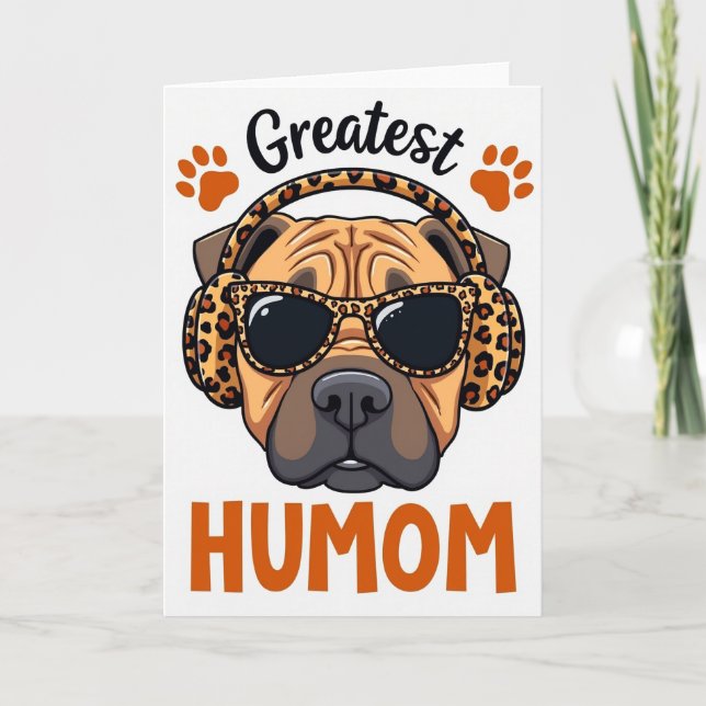 Coolest Humom Dog Art Card (Front)