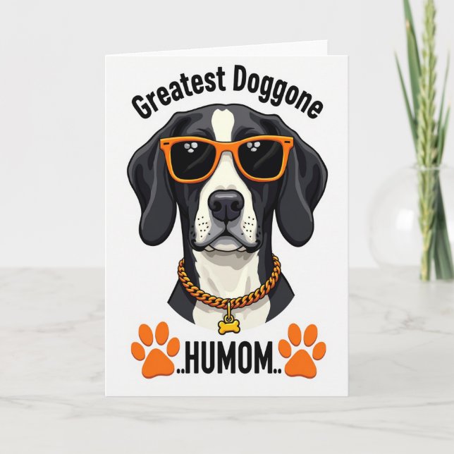 Coolest Humom Dog Mother Card (Front)