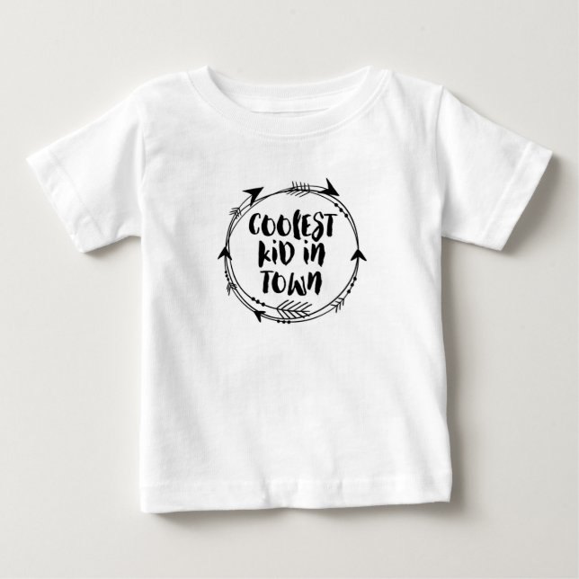 Coolest kid in town typography kids T-shirt (Front)