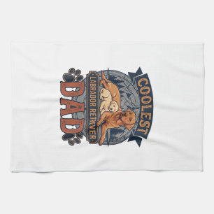 Coolest Labrador Retriever Dad Dog Mountain Paw Pr Kitchen Towel