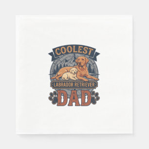 Coolest Labrador Retriever Dad Dog Mountain Paw Pr Napkins