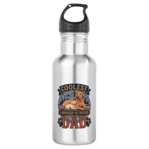 Coolest Labrador Retriever Dad Dog Mountain Paw Pr Stainless Steel Water Bottle