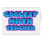 coolest math teacher cards (Front Horizontal)