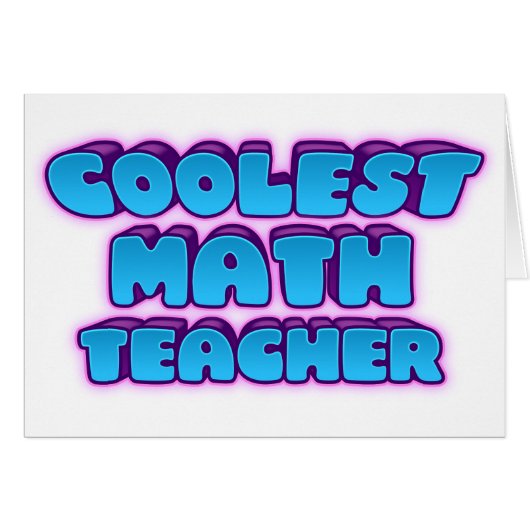 coolest math teacher cards (Front Horizontal)