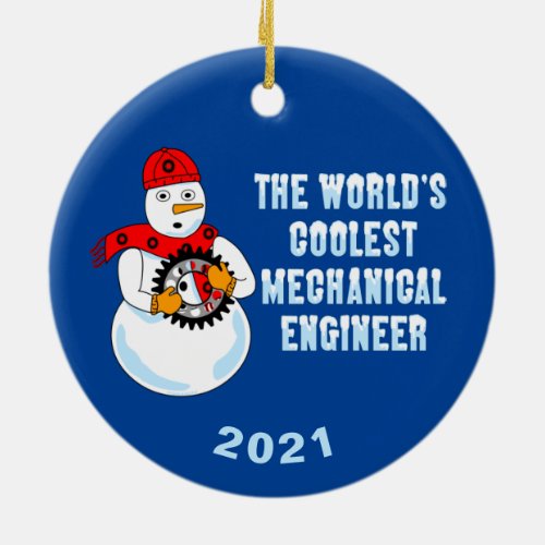 Coolest Mechanical Engineer Ceramic Ornament