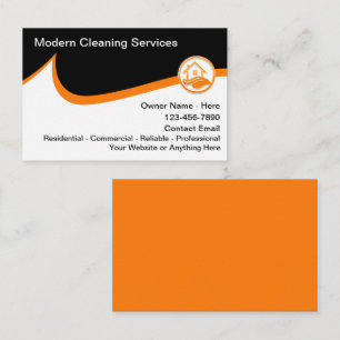 Coolest Modern Cleaning Services  Business Card