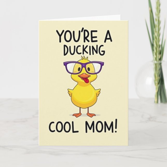Coolest Mom Duckling Art Card (Front)