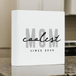 Coolest Mom Since 20XX Modern Simple Preppy 3 Ring Binder<br><div class="desc">This simple and modern design is composed of san serif typography.</div>