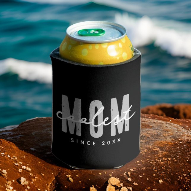 Coolest Mom Since 20XX Modern Simple Preppy Can Cooler (Creator Uploaded)