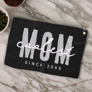 Coolest Mom Since 20XX Modern Simple Preppy Golf Towel