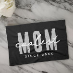 Coolest Mom Since 20XX Modern Simple Preppy Kitchen Towel<br><div class="desc">This simple and modern design is composed of san serif typography.</div>
