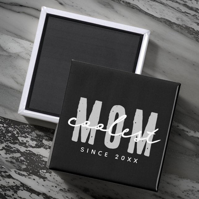 Coolest Mom Since 20XX Modern Simple Preppy Magnet (Creator Uploaded)