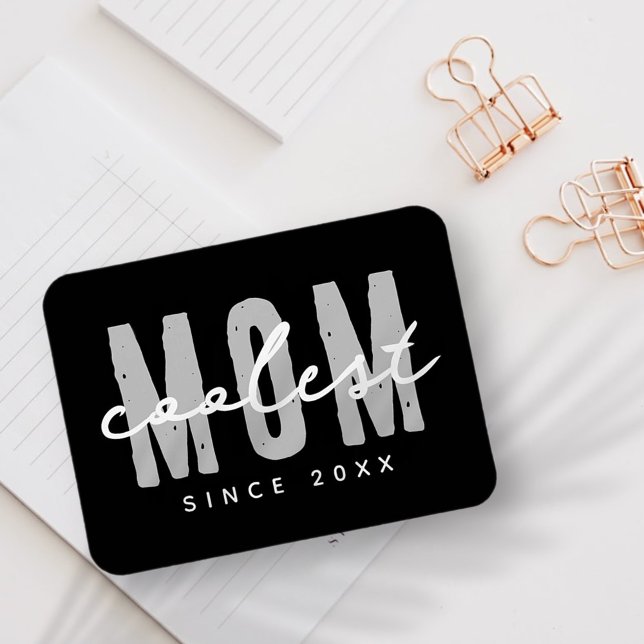Coolest Mom Since 20XX Modern Simple Preppy Magnet (Creator Uploaded)