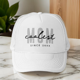 Coolest Mom Since 20XX Modern Simple Preppy Trucker Hat