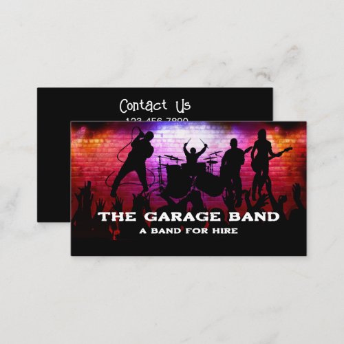 Coolest Music Band For Hire Business Cards