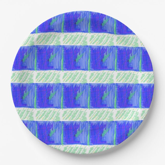 Coolest Nautical Abstract  Paper Plates (Front)