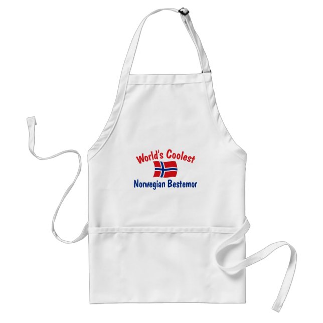 Coolest Norwegian Bestemor Adult Apron (Front)