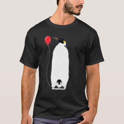 Coolest Papa Penguin Chick Balloon T_Shirt