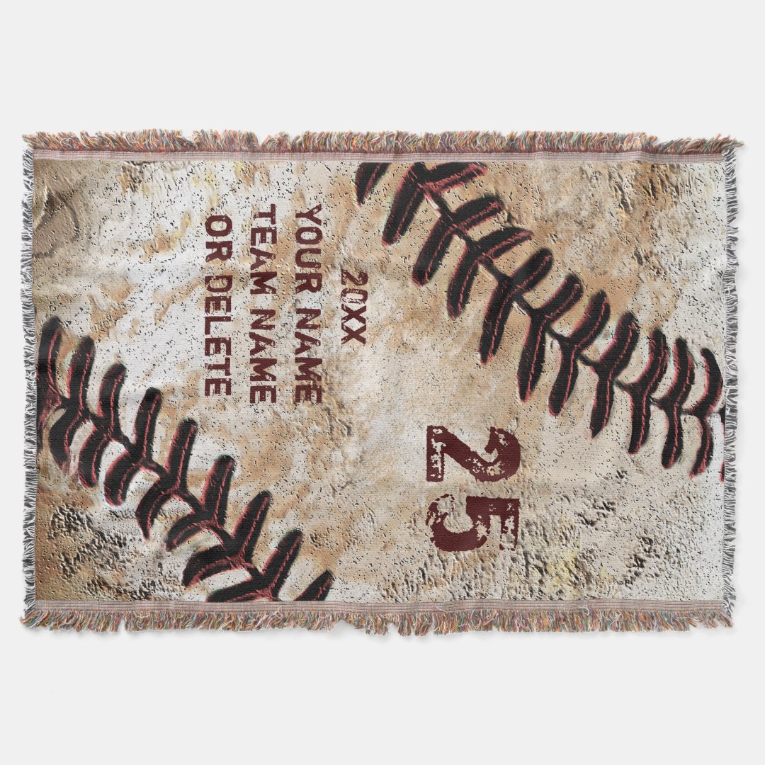 Coolest Personalized Baseball Throw Blanket Zazzle