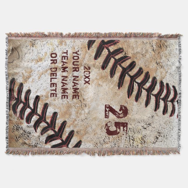 Coolest Personalized Baseball Throw Blanket (Front)