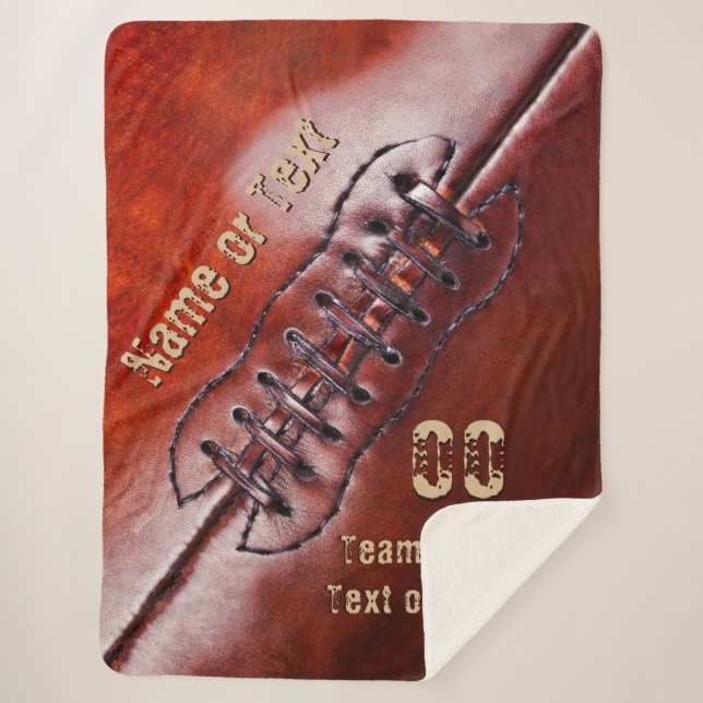 Coolest Personalized Football Blanket in 3 Sizes (Front)
