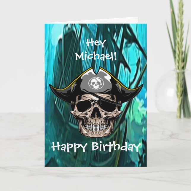 coolest pirate birthday card  (Front)