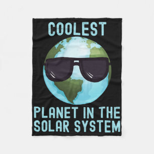 Coolest Planet In The Solar System Funny Earth Day Fleece Blanket