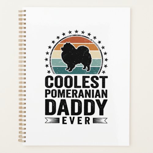 Coolest Pomeranian Daddy Vintage Dog Dad Shirt_1 Planner