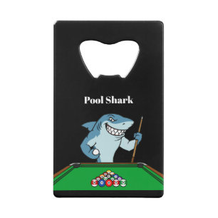 Coolest Pool Shark Billiards Theme  Credit Card Bottle Opener