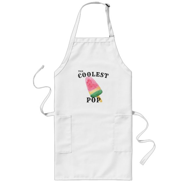 Coolest Pop Apron With Pockets Kitchen BBQ Griler (Front)