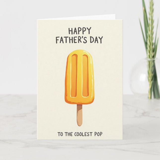 Coolest Pop Art Fathers Day Card (Front)
