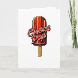 Coolest Pop Funny Fathers Day Retro Dad Joke  Card
