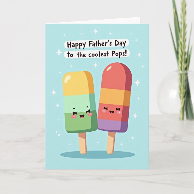 Coolest Pops Fathers Day Card (Front)