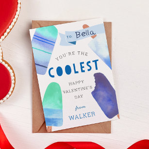 Coolest Popsicle Classroom Valentine's Day Card