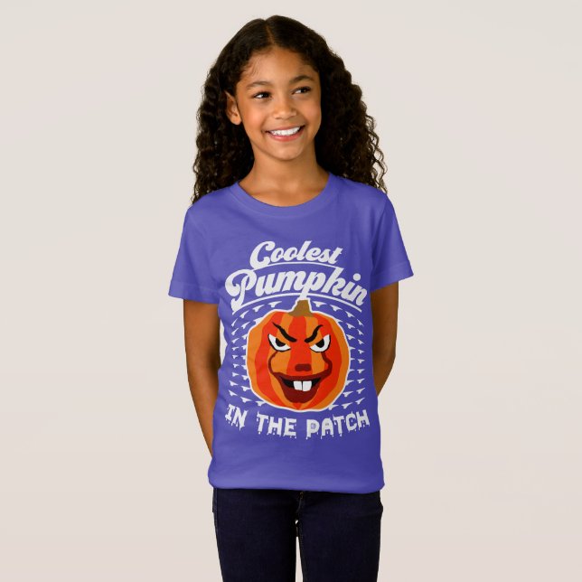 Coolest Pumpkin – Funny Fall & Halloween Tee Shirt (Front Full)