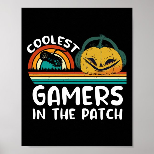 Coolest Pumpkin In Patch Funny Halloween Costume K Poster (Front)