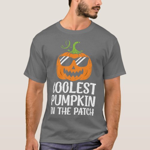 Coolest Pumpkin In The Halloween Boys Girls T_Shirt