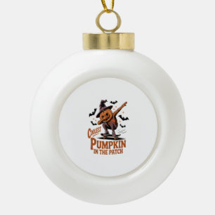 Coolest Pumpkin in the Patch Ceramic Ball Christmas Ornament