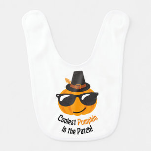 Coolest Pumpkin in the Patch First Thanksgiving Baby Bib