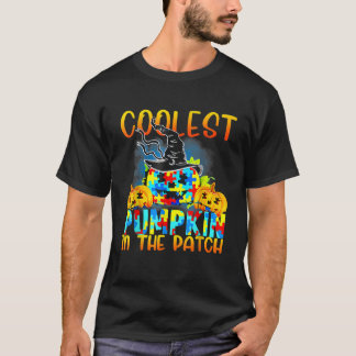 Coolest Pumpkin In The Patch Funny Cool Autism Hal T-Shirt