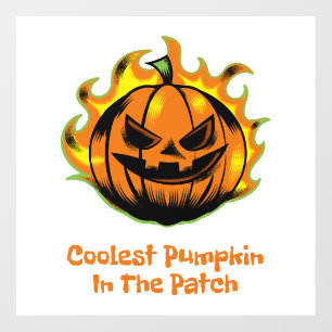 Coolest Pumpkin In The Patch Funny Halloween Men Wall Decal