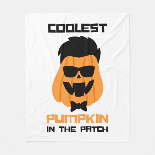 Coolest Pumpkin In The Patch Halloween 156 Fleece Blanket